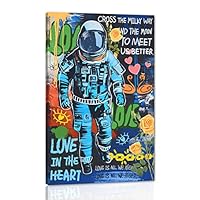 Amazon.co.jp: 宇宙飛行士グラフィティキャンバス壁装飾 ポップ